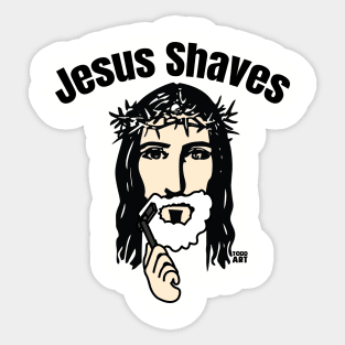 JESUS SHAVES Sticker